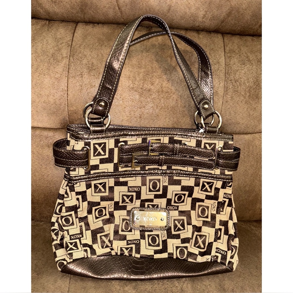 XOXO Patterned Brown/ Tan Colored Shoulder Purse